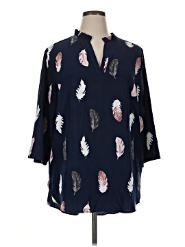 Shein Curve 3/4 Sleeve Blouse (view 1)