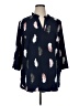 Shein Curve Print Blue 3/4 Sleeve Blouse Size 16 Plus (2) - photo 1