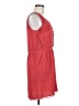 Ann Taylor LOFT 100% Polyester Solid Red Casual Dress Size 6 - photo 4