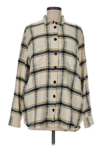 Madewell Oversized Ex-Boyfriend Shirt in Caney Plaid (view 1)