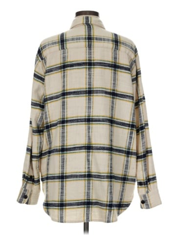 Madewell Oversized Ex-Boyfriend Shirt in Caney Plaid (view 2)