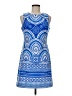 Just... Taylor Graphic Blue Casual Dress Size 6 - photo 1