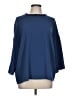 Tibi 100% Viscose Blue 3/4 Sleeve Top Size L - photo 1