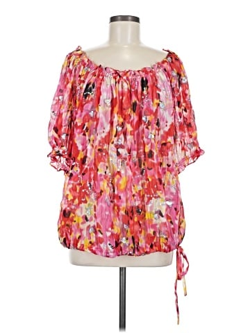 Peter Nygard Short Sleeve Blouse (view 1)