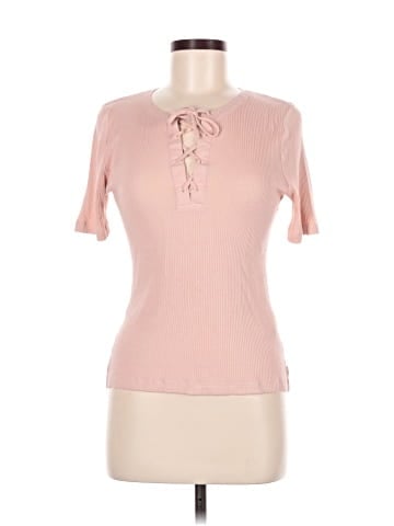 Madewell Ribbed Lace-Up Tee (view 1)