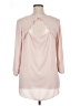 Charming Charlie 100% Polyester Pink Long Sleeve Blouse Size XL - photo 2