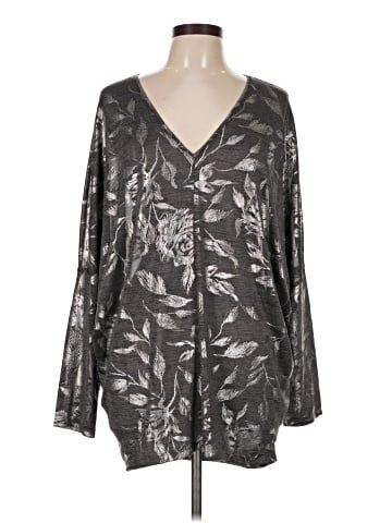 White House Black Market Long Sleeve Blouse (view 1)