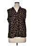 Nordstrom Rack 100% Polyester Brown Sleeveless Blouse Size XL - photo 1