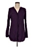 Sandra 100% Rayon Purple Long Sleeve Blouse Size M - photo 1