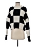 FRAME 100% Merino Extra Fine Wool Checkered-gingham Black Wool Pullover Sweater Size S - photo 1