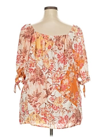 LC Lauren Conrad 3/4 Sleeve Blouse (view 2)