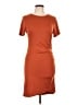 Shein Solid Orange Casual Dress Size L - photo 1