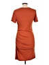Shein Solid Orange Casual Dress Size L - photo 2