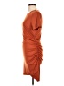 Shein Solid Orange Casual Dress Size L - photo 5