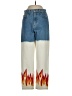 Carmar 100% Cotton Chevron-herringbone Blue Jeans Size 25 waist - photo 1