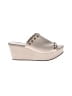 Chocolat Blu 100% Leather Ivory Wedges Size 8 1/2 - photo 1