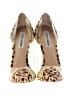 Steve Madden 100% Leather Animal Print Gold Heels Size 7 - photo 2