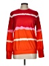 Unbranded Color Block Stripes Orange Red Pullover Sweater Size L - photo 1