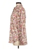 Ann Taylor 100% Polyester Floral Pink Long Sleeve Blouse Size 6 - photo 5