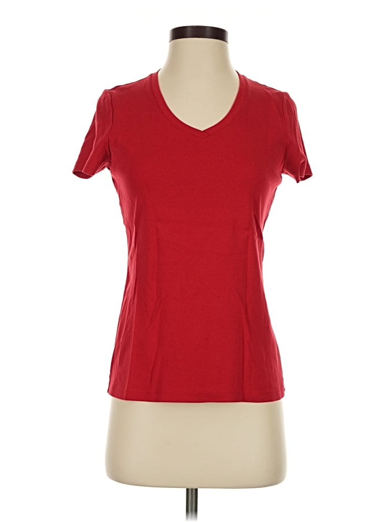 Pre-owned St. John's Bay Short Sleeve T-shirt In Red