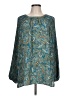 J.Jill Paisley Teal Long Sleeve Blouse Size L - photo 1