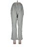 Unbranded 100% Cotton Stripes Silver Blue Casual Pants Size L - photo 1