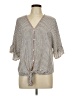 Max Studio 100% Rayon Gray 3/4 Sleeve Blouse Size L - photo 1