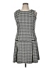 MICHAEL Michael Kors Houndstooth Black Casual Dress Size 14 - photo 1