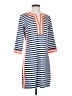 Gretchen Scott Designs Stripes Blue Casual Dress Size S - photo 1
