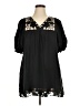 BCBGMAXAZRIA 100% Rayon Black Short Sleeve Blouse Size XL - photo 1