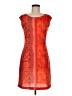 Unbranded Graphic Orange Cocktail Dress Size M - photo 1
