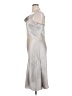 Bebe 100% Polyester Solid Silver Cocktail Dress Size XL - photo 5