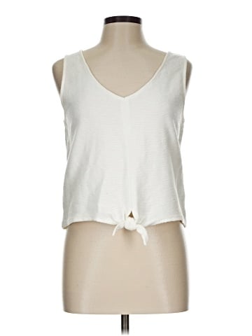 Madewell Texture &amp; Thread Tie-Front Tank Top (view 1)