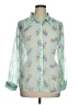 D&Co. 100% Polyester Floral Green Long Sleeve Blouse Size XL - photo 1