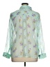 D&Co. 100% Polyester Floral Green Long Sleeve Blouse Size XL - photo 2
