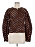 Walter Baker Polka Dots Orange Long Sleeve Blouse Size M - photo 1