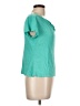 Apt. 9 100% Rayon Teal Short Sleeve Top Size L (petite) - photo 4