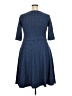 Boden Jacquard Floral Blue Casual Dress Size 16 - photo 2