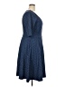 Boden Jacquard Floral Blue Casual Dress Size 16 - photo 4
