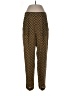 Amanda Smith 100% Silk Argyle Gold Silk Pants Size 10 - photo 1