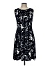 Connected Apparel Graphic Blue Cocktail Dress Size 10 - photo 1
