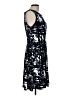Connected Apparel Graphic Blue Cocktail Dress Size 10 - photo 4