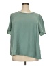 Les Serein 100% Polyester Green Short Sleeve Blouse Size 3X - photo 1