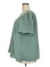 Les Serein 100% Polyester Green Short Sleeve Blouse Size 3X - photo 5