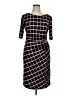 Connected Apparel Argyle Black Cocktail Dress Size 16 - photo 1