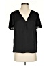 Paige 100% Polyester Black Short Sleeve Blouse Size XS - photo 1