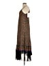 Zara 100% Polyester Chevron-herringbone Brown Green Casual Dress Size M - photo 5