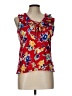 Chaps 100% Cotton Red Sleeveless Blouse Size L - photo 1