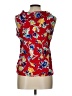 Chaps 100% Cotton Red Sleeveless Blouse Size L - photo 2