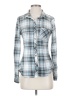 rue21 Plaid Blue Long Sleeve Button-Down Shirt Size S - photo 1